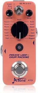 AITONE Looper Pedal with Drum Machine 2 in 1 Loop Pedals for Electric Guitar 20 Minutes Looping 16 Drum Grooves 3 Mode True-Bypass (AT-01)