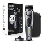 Braun All-in-One Style Kit Series 7 7440, 12-in-1 Trimmer for Men with Beard Trimmer, Body Trimmer for Manscaping, Hair Clippers & More, Braun’s Sharpest Blade, 40 Length Settings, Waterproof