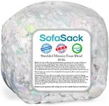 Sofa Sack Shredded Foam Refill: Memory Foam Filling Refill for Bean Bags, Dog Beds and Pillows, 30lbs, Multi-Color