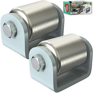 LATCH.IT 2 Pack Skid Wheels | 2” Weld-On Trailer Skid Wheels | Heavy-Duty Steel Wheel Trailer Rollers | Metal Roller | Micro Rollers for RV | 2” Ball-Bearing Steel Rollers to Protect RV Undercarriage
