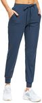 Libin Women's Joggers Pants Lightweight Running Sweatpants with Pockets Athletic Tapered Casual Pants for Workout,Lounge, Navy Blue, Small