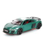 DUNGRANI ENTERPRISE Audi R8 1:24 Diecast Scale Model Metal Pull Back Toy car for Kids with Openable Doors & Light, Music Toy Vehicle for Kids - Colors as Per Stock (Design 60)