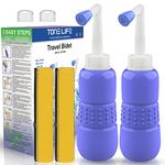 2PCS-Pack Portable Bidet for Toilet - 450ml Travel Bidet - 15oz Handheld Personal Bidet Empty Bottle - Childbirth Cleaner - For Outdoor,Camping,Travling,Driver,Personal Hygiene - with Storage Bag