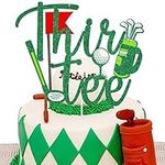 Thir Tee Golf Birthday Cake Topper - Sport Themed Glitter Cake Topper For Boys Kids - Bowling Alley Birthday Party Decorations Supplies