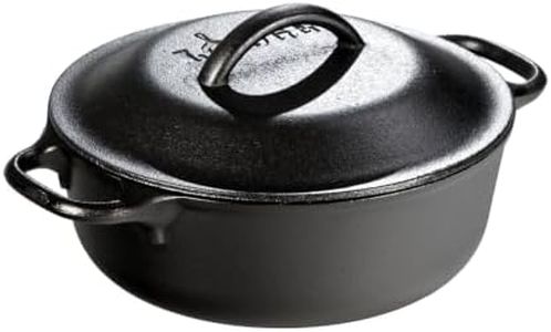 Lodge Lodge L2SP3 Cast Iron Dutch Oven With Lid, 2 Quart (Black)