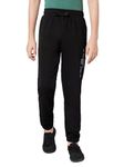 Alan Jones Clothing Boys Solid Joggers Track Pants (Black_15-16 Years)