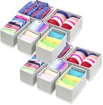 SimpleHouseware Closet Storage Box, 12 Pack, Grey