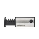 Morphy Richards 4 Stage Retractable Knife Sharpener, Stainless Steel, 4-in-1 Design, Easy Store, Non-Slip Base, Lightweight, Blade Prep, Sharpening, Honing, Scissor Sharpening, 868752