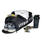 URBAN TRIBE Polyester Plank 23L Gym Bag for Men's and Women's | Sports Duffle Bag with Shoe Compartment | Workout, Fitness, Exercise | Camo Green, 19 Cm