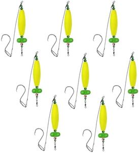 Catfish Rig for Catfishing, Santee Cooper Rig, Catfish Bait Floats for Bank Fishing, Chunky Rigs, Catfish Equipment (Yellow-8pcs, Extra Large-3in)