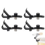 Drum Microphone Clip, 4Pcs Shockproof Securing Clamp Holders for Reliable Stable Microphone Mounting Shockproof Drum Microphone Securing Clip Musical Instrument Supplies (4 PCS)