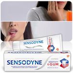 Sensodyne Toothpaste Sensitivity & Gum, Dual action tooth paste for sensitive teeth and healthy gums, 70 gm