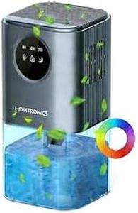 1700ml Dehumidifier, [Timing Function] Homtronics Small Dehumidifier for Home, Portable Quiet Dehumidifiers with 7 Colorful Light, Auto Shut Off, for Bathroom, Bedroom, Closet, Wardrobe (Silver)