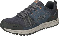 Skechers Men's Escape Plan Trainers, Blue Navy Orange, 12 UK