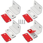 Magnetic Door Catch L-Shaped Jiayi 4 Pack Ultra Thin Cabinet Door Magnetic Catch for Drawer Magnets Adhesive Cabinet Latch Magnetic Closures for Kitchen Closet Door Closing Magnetic Catch Closer