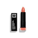 CoverGirl - Exhibitionist Crème Lipstick, Formulated with Shea Butter, Avocado, Coconut & Omega Oils for 24HR Hydration, 100% Cruelty-Free, Peach High - 490