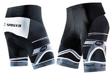 Bicycle Shorts for Men Cycling Pants 4D Gel Padded Underwear Biking US M Grey Multi