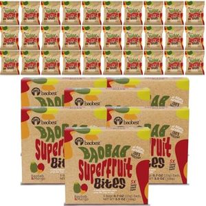 Baobest Superfruit Bites - Baobab Chews Mango Snack Pack - Vegan, Gluten Free, Preservative Free, Palm Oil Free, High Vitamin C Superfood Snack from The Tree of Life - 30 Servings