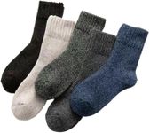 ZANZER Wool Socks Men's Winter Mid-Tube Warm Socks Autumn and Winter Thickened and Plush Long Socks