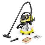 KARCHER WD5 SV | Wet & Dry Vacuum Cleaner | 1100W | 25L Tank | Stainless Steel Body | Blower Function | Flat Pleated Filter | Home, Car & Furniture Cleaning | German Tech
