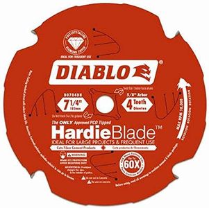 Freud D0704DH Diablo 7-1/4"x4T PCD Tip TCG Hardie Fiber Cement Saw Bld,5/8 Arbor