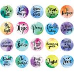 480 Pieces Inspirational Bible Verse Stickers Motivational Scripture Round bible stickers Faith Sticker Encouraging Decals for Prayer Laptop Phone Water Bottle Scrapbook (Stylish Styles) (Cute Styles)