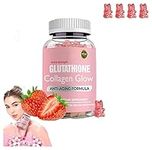 1/2/3/4/5 Bottle Glutathione Collagen Glow Gummies, Glutathione Collagen Glow, Glutathione Collagen Gummies for Women, Glutathione Gummies for Skin Brightening, Gummies Collagen, Collagen for Women Gummies (1 Bottle)