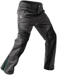 Moosehill Men's-Snow-Ski-Pants Fleece-Lined-Waterproof-Softshell-Insulated-Warm for Snowboarding Winter Hiking Outdoor with Zippered Bottom Legs (Dark Grey, 40W*32L)