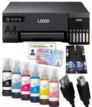 MY PRINT L8050 | A4 Size 6 Color Wireless Colour Home Inkjet Printers | (Including 6 ColorInk) | PVC Card Print | Multicolor [WiFi] [Photo Printer] [PVC Card Printer] [with USB Cable]