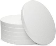 6 Pack 12x12-Inch Round Foam Circles for Crafts, 1" Thick, for DIY Projects, Decorations (White)