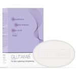 Glutafab Skin Lightening & Brightening Soap, Glutathione Soap with Kojic Acid, Alpha Arbutin, Vitamins C & E For pigmentation, Dark Spots, Uneven Skin Tone & Dead Skin Cell Removal, 75Gm (pack of 1)