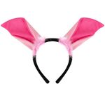 TOPTIE Pig Plush Animal Headbands for Halloween Decoration, Ear Horn Hair Hoop for Kid & Adult, Dress-Up Party Supplies