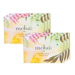 Moha: Herbal Soap A Natural Face & Body Cleanser! With Goodness Of Aloe Vera Gel, Basil & Neem Used As Bathing Soap, Face & Body Soap, Unisex Bathing Bar - 100Gm Each (Pack Of 6)