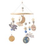 Astronaut Mobile for Crib, Handmade Nursery Mobile, Baby Bedroom Hanging Decoration Toy