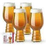 Spiegelau Craft Beer IPA Glass Set of 4 - European-Made Crystal, Modern Beer Glasses, Dishwasher Safe, Professional Quality Beer Pint Glass Gift Set - 19.1 oz