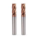 4 Flutes Carbide Square Nose End Mill, 5/16" Shank,5/16" Cutting Diameter,13/16” CEL,Spiral Milling Cutter,Micro Grain CNC Router Bits for Steel,HRC55 TiSiN Coated