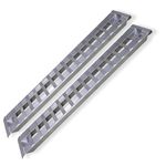 GEN-Y Hitch Heavy Duty Aluminum Loading Ramps - Set of 2, 10 Feet Long x 15 Inches Wide, 10000 lbs Capacity, Hybrid Hook and Plate Ends, Serrated Cross Rungs for Maximum Traction