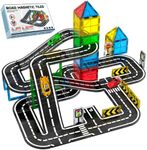 SKTMYY Magnetic Tiles Road Set with