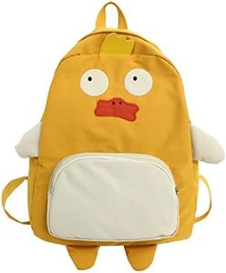 KOWVOWZ Kawaii Frog Large Novelty Backpack Girl Boy Teen Cute Funny Panda Animal High School Backpack Laptop Bookbag, Duck, Large, Classic