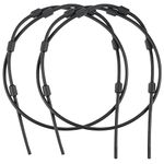 skiguard Treestands Pair of Replacement Cables for Climbing Treestands, Replacement Tree Stand Cables, Durable Steal 65" Treestand Replacement Cables, Hunting Tree Stand Accessories, Black