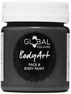 Global Colours Black - BodyArt Paints - 45ml | Artist Paints