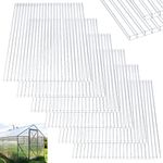 Tatuo 6 Pack Polycarbonate Greenhouse Panels Polycarbonate Sheets Twin-Wall Roof Panels Waterproof UV Protected Clear Corrugated Plastic Roofing for Greenhouse Replacement (4' X 2' X 0.16'')