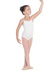 Bloch Dance Girls Parem Microlux Camisole Leotard, White, 4-6