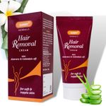 Sunny Hair Removal Cream Enriched With Aloevera & Calendula for Pain Free & Gentle Removal of Unwanted Hair | For Moisturized, Baby Soft, Velvety Smooth, Hairless Skin (100gm)