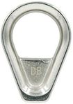 DuraBrite Gusset Wire Rope Thimbles (5-Pack) - 316 Stainless Steel Material, Reinforced Heavy-Duty Stub-End Type, Marine Grade - for Wire Rope Diameters 5/8"