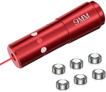 MidTen Bore Sight Laser 9mm Red Dot Boresighter with 2 Sets of Batteries