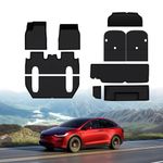 BASENOR 10PCS Floor Mats for Tesla Model X 6-Seater All Weather Protection XPE Car Mats Anti-Slip Trunk Mat Cargo Liners Back Seat Cover Model X Plaid Accessories 2022-2024