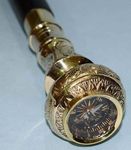 Victorian Handle Brass Wood Walking Stick Cane Antique Vintage Designer Gift.