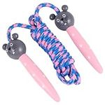 Toddmomy 2 Pcs Children Skipping Ropes Toy Toys Beginners Jump Rope Toy for Skipits for Skipping Rope Adjustable Jumprope Fitness Equipments Cartoon Student Pink Bamboo