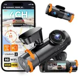 Vantrue N5S 4 Channel WiFi 360 Degree Dash Cam, STARVIS 2, IR Night Vision, 2.7K+1080P*2+1440P Front Rear Inside Dashcam, Voice Control, GPS, LTE Support, 24 Hours Parking Mode, Support 1TB Max